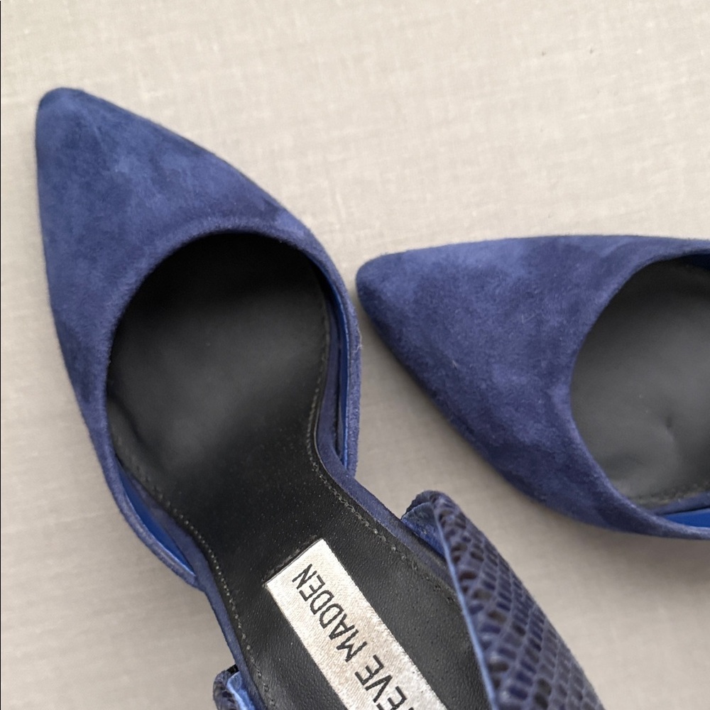 Steve Madden Navy and Black Heels - Picture 6 of 7